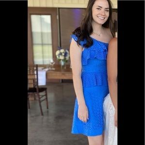 Lily Pulitzer blue one shoulder dress!